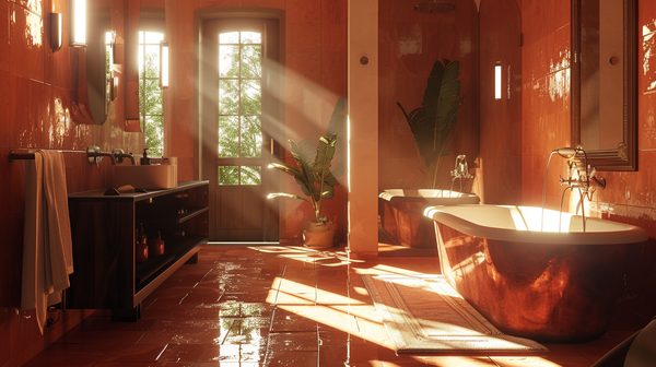 Réinventez votre espace: tomette salle de bain moderne